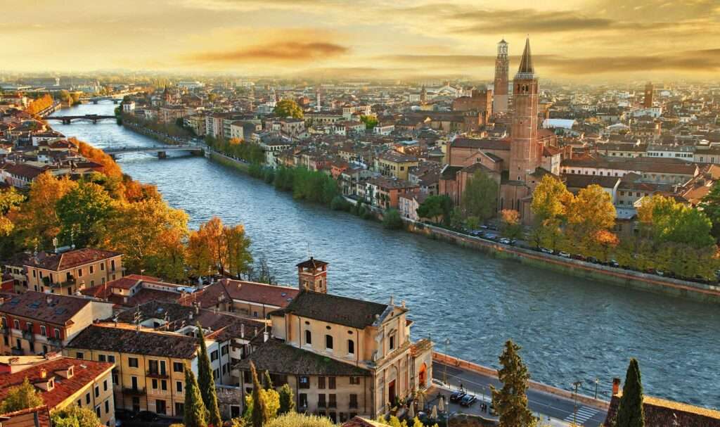 The river in Verona, Italy